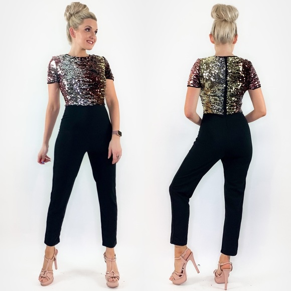 Junpsuit Pants - Sequin Pants Jumpsuit